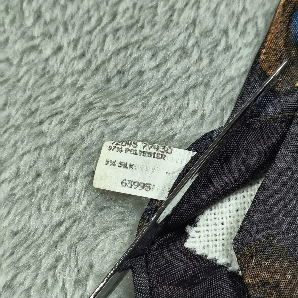 Vintage Oscar de la Renta Studio Tie Mens  90s Peacock Feather Old Money